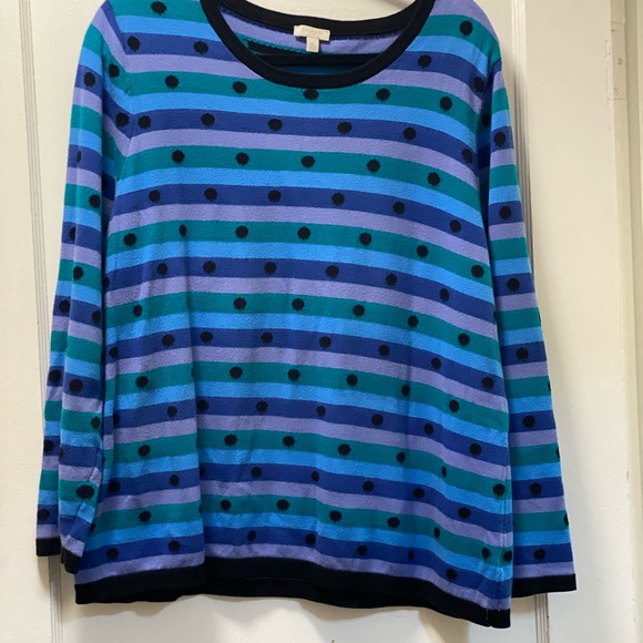 Talbots Sweaters - Talbots Blue and Purple Striped Sweater
